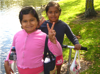 ALANI (AGED 8) AND TAHITIA (AGED 7) Naisara-BABULAL were born in New Zealand